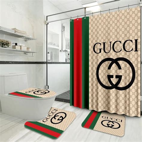 gucci bathroom set with shower curtain|gucci shower curtain walmart.